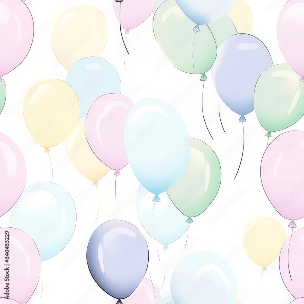 Balloons for All Occasions Seamless Pattern