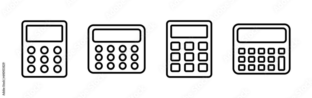Calculator icon vector. math icon. finances sign Calculator icon vector. math icon. finances sign
