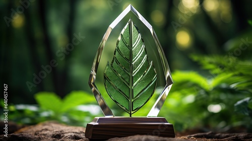 Glass shield  realistic award trophy  certificate