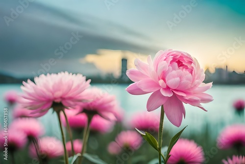 pink cosmos flower in spring