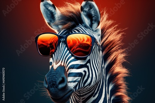 Zebra in Shades: A Fashionable Animal Moment 