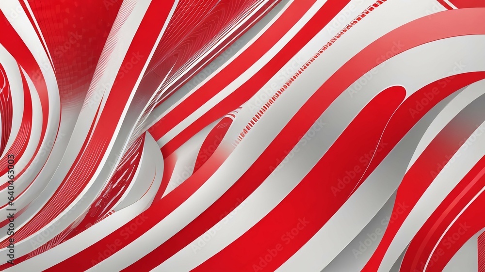 Obraz premium red and white striped background. Generative AI