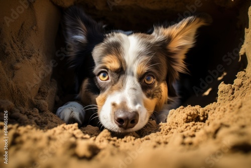 Curious Canine: Unearthing Adventures in the Sand 