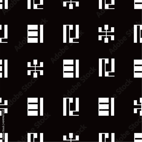 Mozaic pattern (black). Can be printed on any material: package, merch, fabric, home.