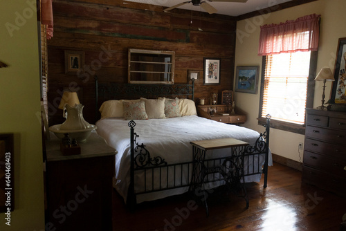 Cozy bedroom in a country cabin.