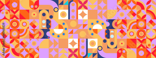 vector gradient mosaic channel art template