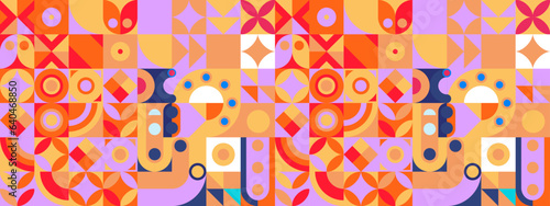 vector gradient mosaic channel art template