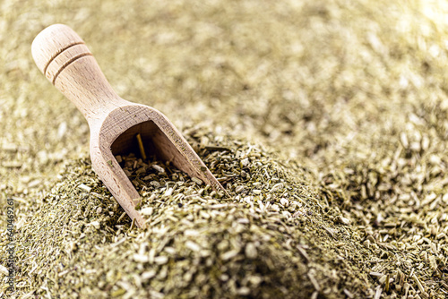 Yerba mate, also called mate or congonha, consumed as mate tea, chimarrão or tereré photo