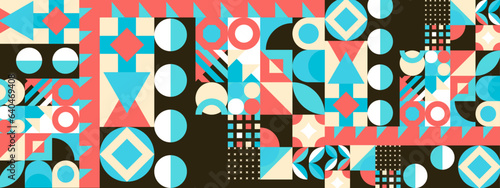 vector flat design abstract colorful geometric shapes