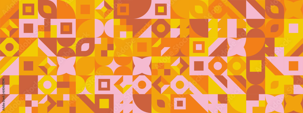 Colorful modern geometric banner with shapes Colorful modern geometric banner with shapes