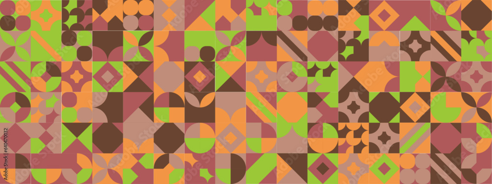 Colorful modern geometric banner with shapes Colorful modern geometric banner with shapes