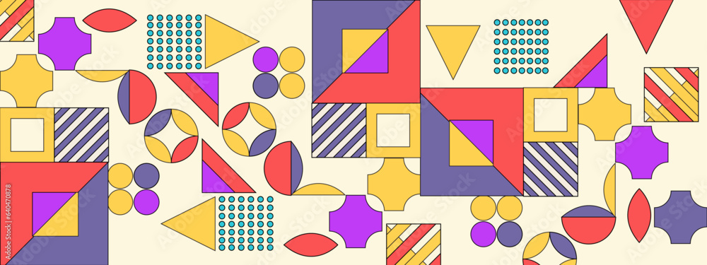 Geometric shapes colorful geometry shape vector illustration geometry background set geometric abstract