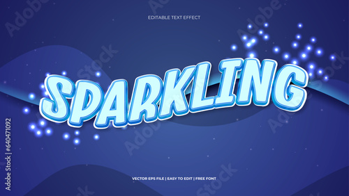 Sparkling Cool typography premium editable text effect