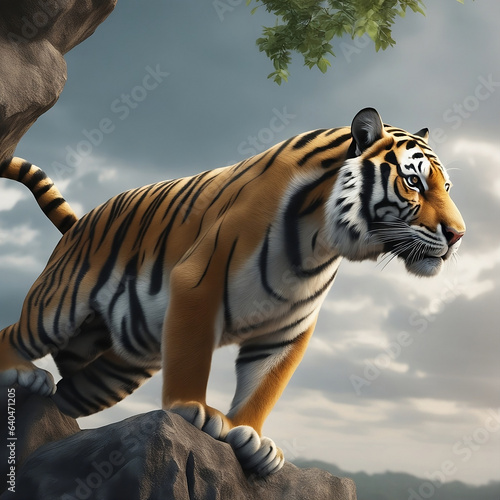 Print op canvas tigre sobre la cima