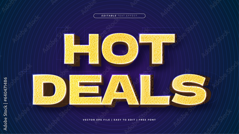 Editable Hot Deals text effects- Style text effects