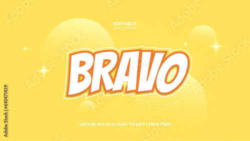 Bravo typography minimalism editable text effect