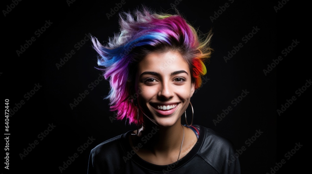Fototapeta premium dynamic Portrait stock photo of a Pretty 18 years old Spanish girl - stockphoto concepts