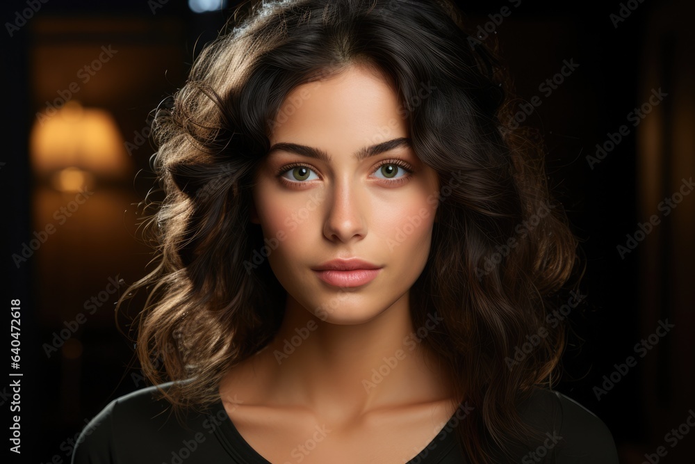 Fototapeta premium Cosmetics and Beauty A model showcasing makeup and skin - stockphoto concepts