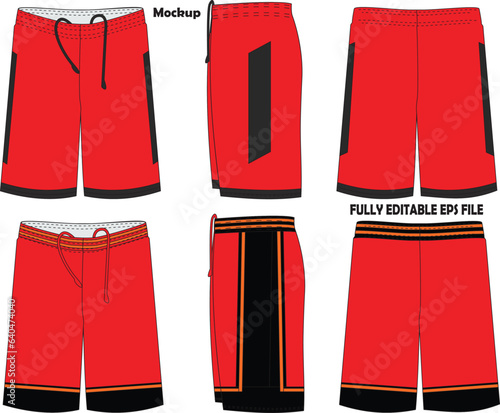 Basketball Short Mock ups for sports clubs 