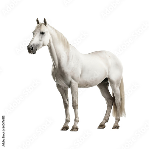 white horse isolated 
