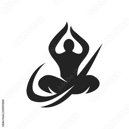 yoga logo template Isolated. Brand Identity. Icon Abstract Vector graphic