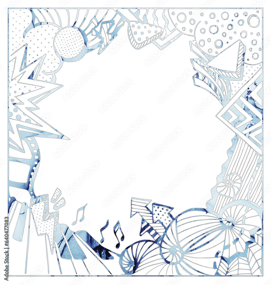 Watercolor Frame. Delicate Pop Art Frame Strips. Watercolor Frame. Delicate Pop Art Frame Strips.