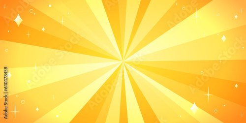 背景イラスト_集中線_オレンジ