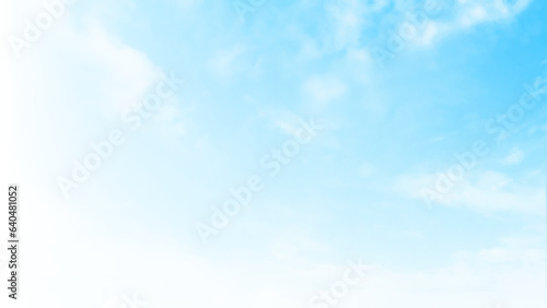 Blue sky with puffy clouds background. International Day for the Preservation of the Ozone Layer concept: Beauty white cloud and clear blue sky in sunny day texture background