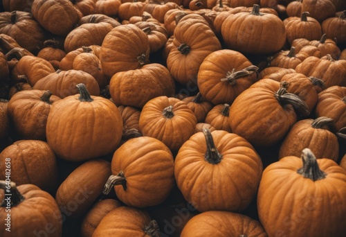 Pile of Pumpkins Background for Halloween