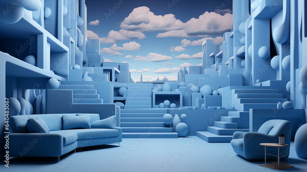 Fototapeta premium 未来の４次元空間の世界