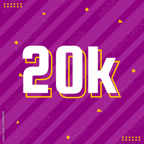 20k followers of social media photo