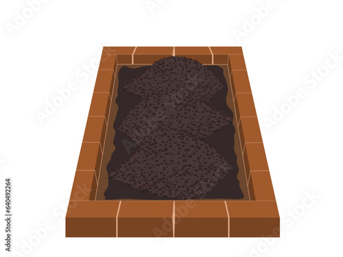 Compost on a white background.
