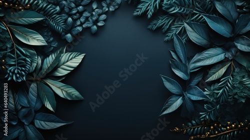 fractal background with leaves