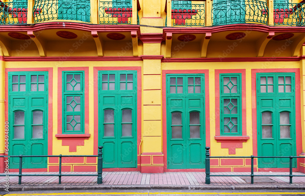 Exterior of Portuguese colonial architecture in Macau, China