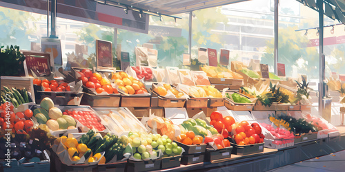 TRPGやゲームの背景として使える野菜や果物の市場