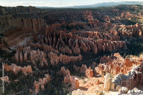 panoramic view of the amphitheater area in Bryce Canyon National Park, Utah