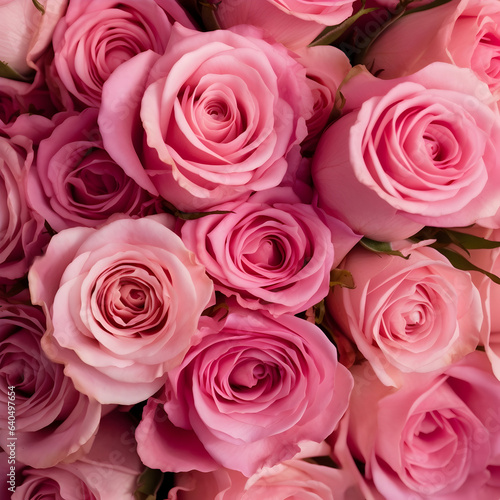 Beautiful pink rose buds wall as background. wedding. Abstract web page banner.