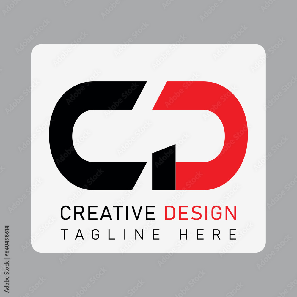 Vector modern geometric simple letter C D logo design. Vector modern geometric simple letter C D logo design.