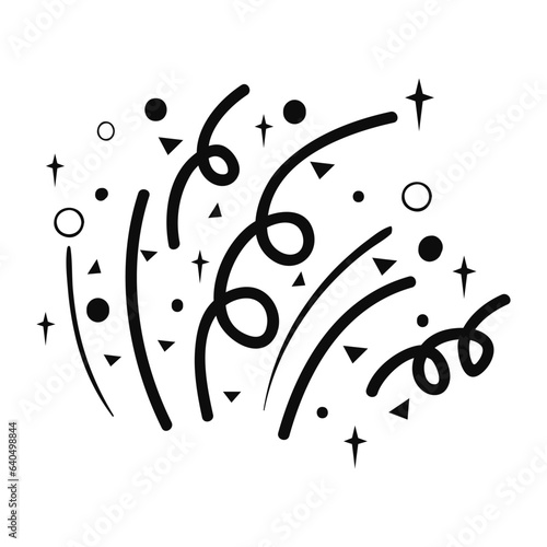 Firework celebration decor vector illustration design isolated in white. firework silhouette