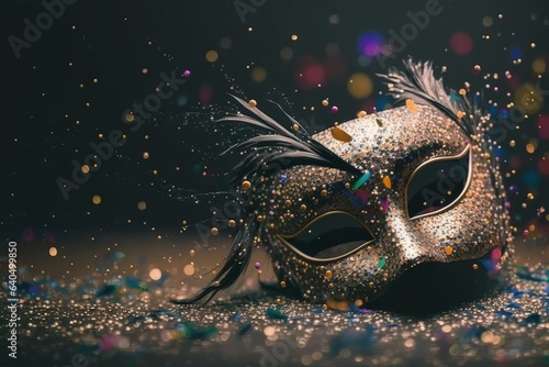 colored mask for festivals and carnivals, important and elegant events in Latin America © rodrigo
