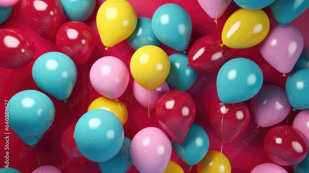 Lots of colorful balloons