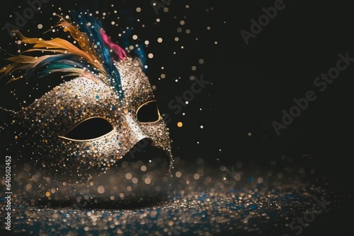 colored mask for festivals and carnivals, important and elegant events in Latin America © rodrigo