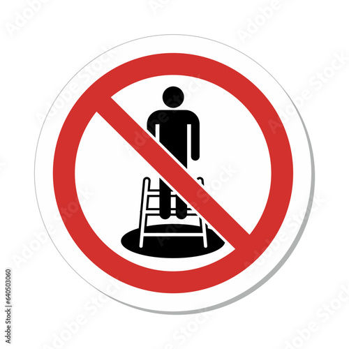 Bilde på lerret ISO Prohibition Sign: Do Not Enter Confined Space Symbol