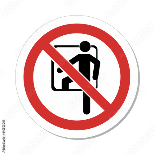 ISO Prohibited Action Sign: Confined Space Symbol
