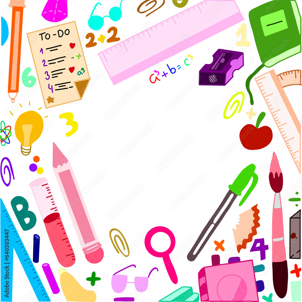 Back to school frame or border Back to school frame or border