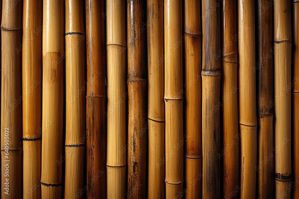 Close-up of brown bamboo trunks, bamboo background Close-up of brown bamboo trunks, bamboo background