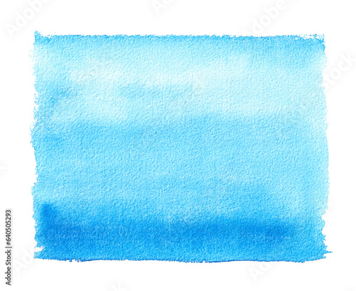 Watercolor rectangular blue watercolor paint texture