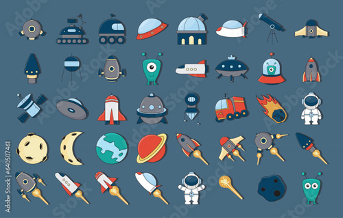 funny space icon 