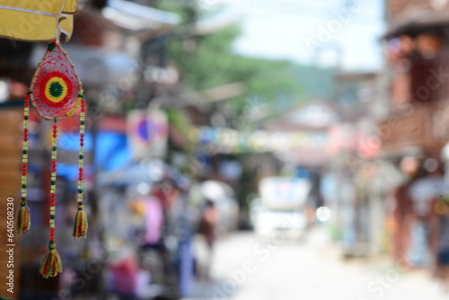 a beautiful dream catcher hanging for sale in walking street