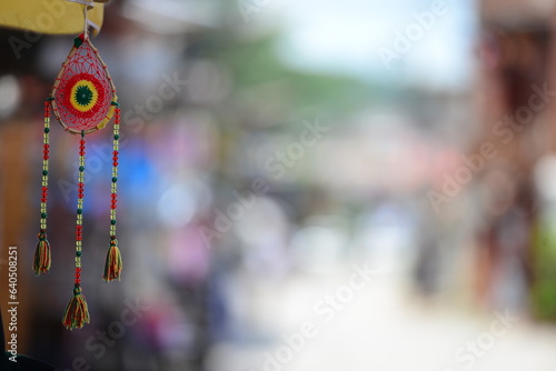 a beautiful dream catcher hanging for sale in walking street